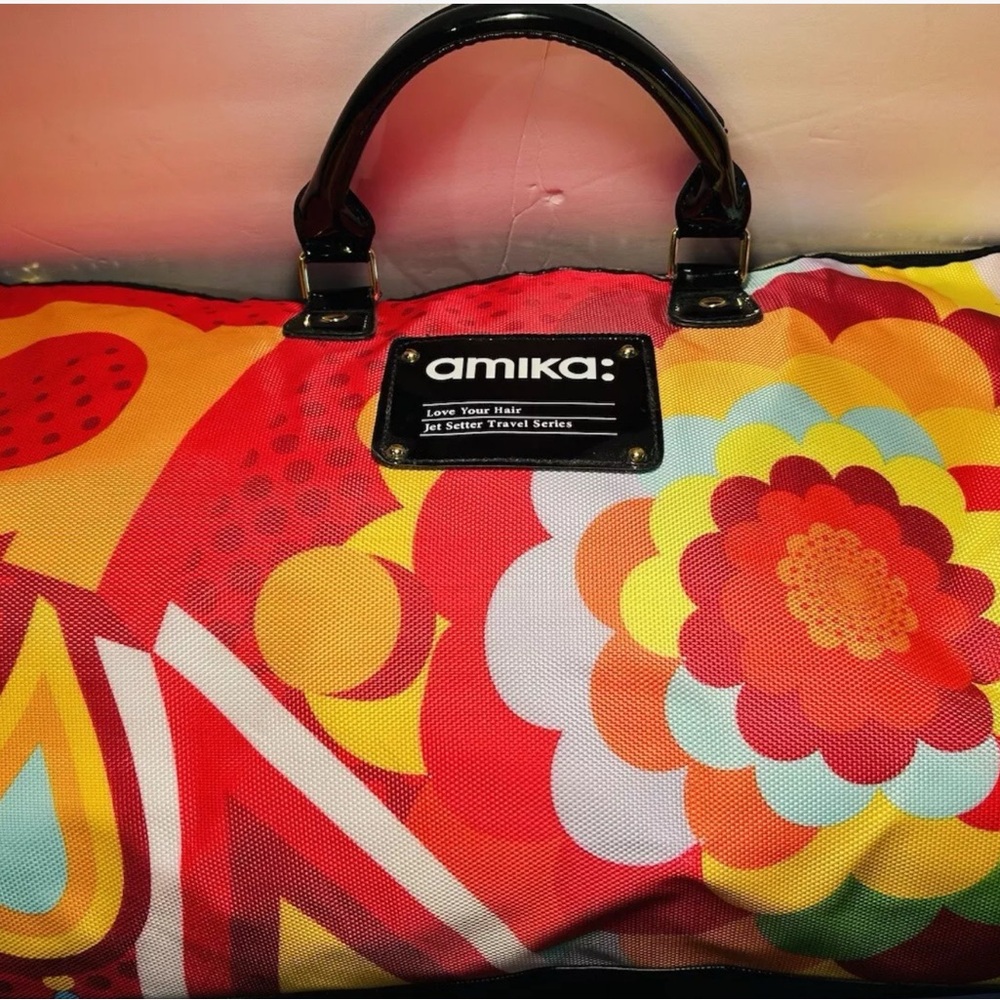 Amika Haircare Jet Set Large Travel Bag - Duffle Style - Multicolored -